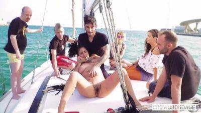 Antonio Ross - First Time BDSM Action: Spanish Aisha's Big Tit Threesome on a Boat - veryfreeporn.com - Spain
